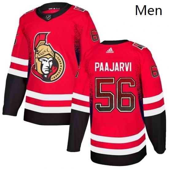 Mens Adidas Ottawa Senators 56 Magnus Paajarvi Authentic Red Drift Fashion NHL Jersey